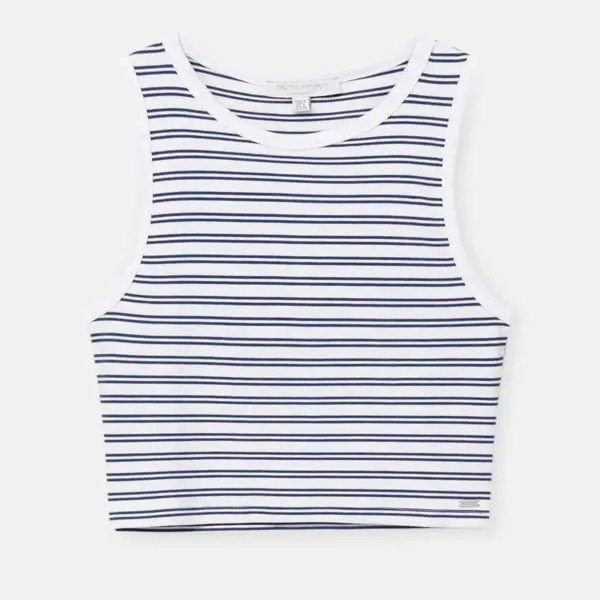 Топ- майка Pull&Bear Striped, белый