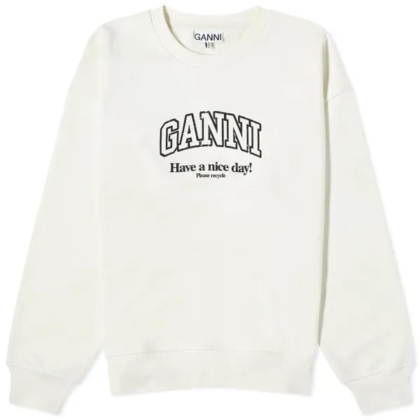 Свитшот Ganni Isoli Oversized, белый