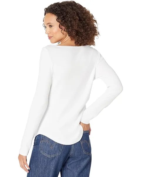 Футболка с длинным рукавом Michael Stars Amanda Long Sleeve Tee, белый