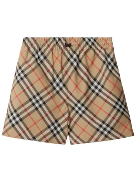 Burberry шорты EKD в клетку Vintage Check, нейтральный цвет