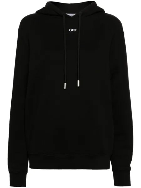 Off-White худи с вышивкой Diag, черный