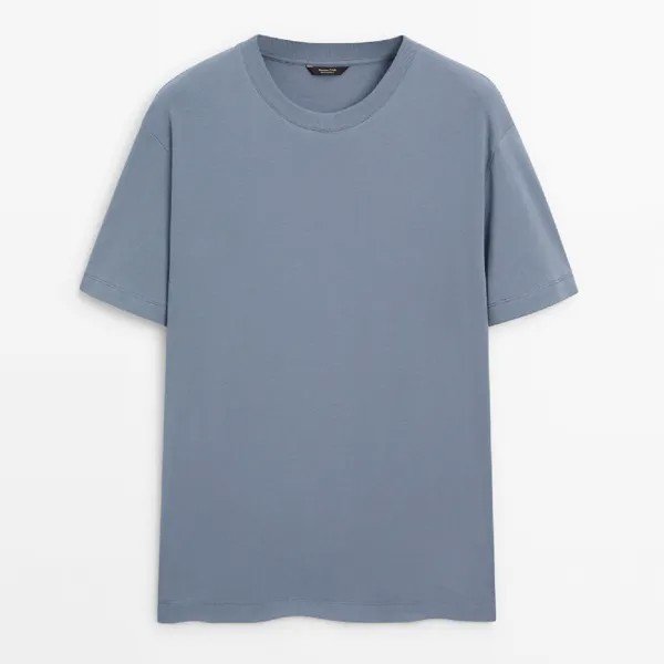 Футболка Massimo Dutti Cotton Medium, синий