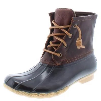 Женские резиновые сапоги Sperry Saltwater Brown 7.5 Medium (B,M) BHFO 9760