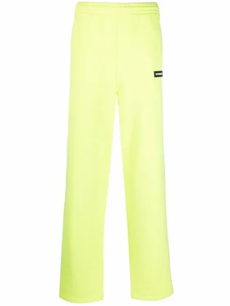 VETEMENTS спортивные брюки прямого кроя, желтый
