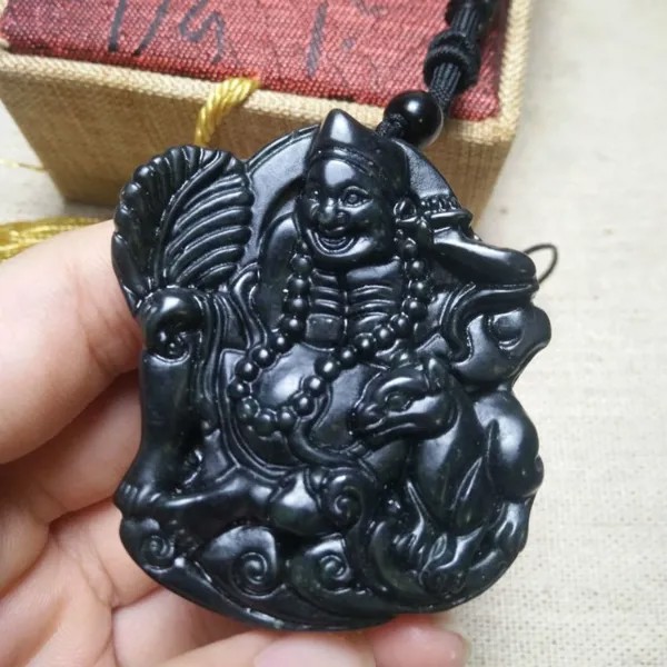 Натуральный Тибетский нефритовый Медицинский Кулон Wang Shi Living Buddha Jigong для мужчин и женщин мужской Daoji Monk Ji безопасный кулон для эпилепсии