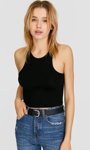 Stradivarius Ремень Черный 80