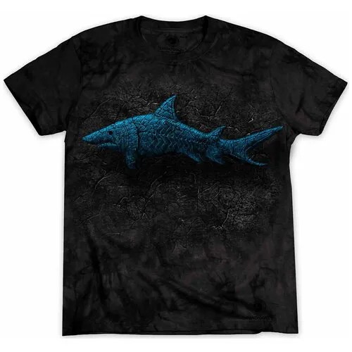 Футболка Cassowary Каменная акула, размер 2XL, черный, мультиколор
