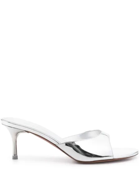 Amina Muaddi мюли Jeanne Slipper 60, серебристый