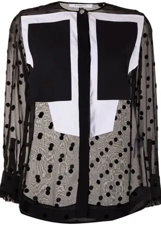 Givenchy Pre-Owned прозрачная рубашка в горох
