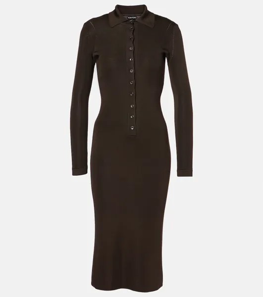 Платье-Поло миди Tom Ford, коричневый