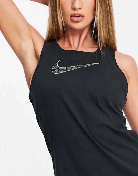 Черная майка с графическим принтом Nike Training One Dri-FIT-Черный цвет