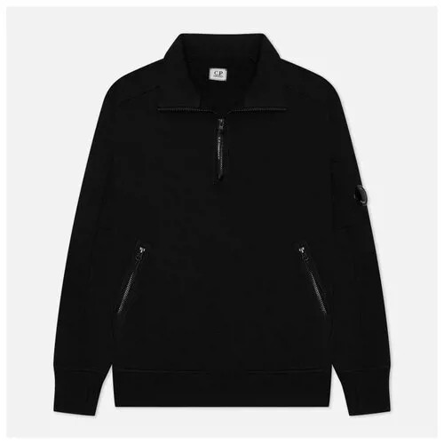 Мужская толстовка C.P. Company Stand Collar Diagonal Raised Fleece чёрный, Размер S