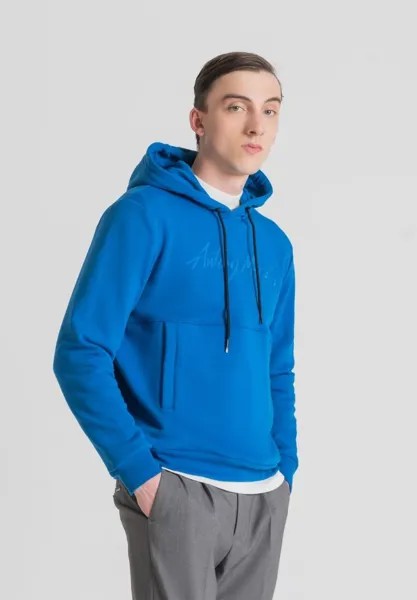 Толстовка с капюшоном REGULAR FIT With BORDER LOGO Antony Morato, синий