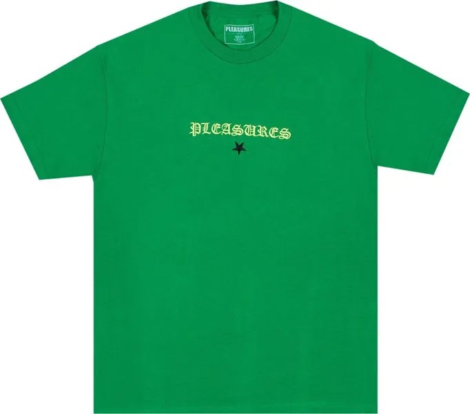 Футболка Pleasures Shine T-Shirt 'Kelly Green', зеленый