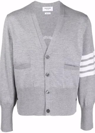 Thom Browne кардиган с полосками 4-Bar и V-образным вырезом