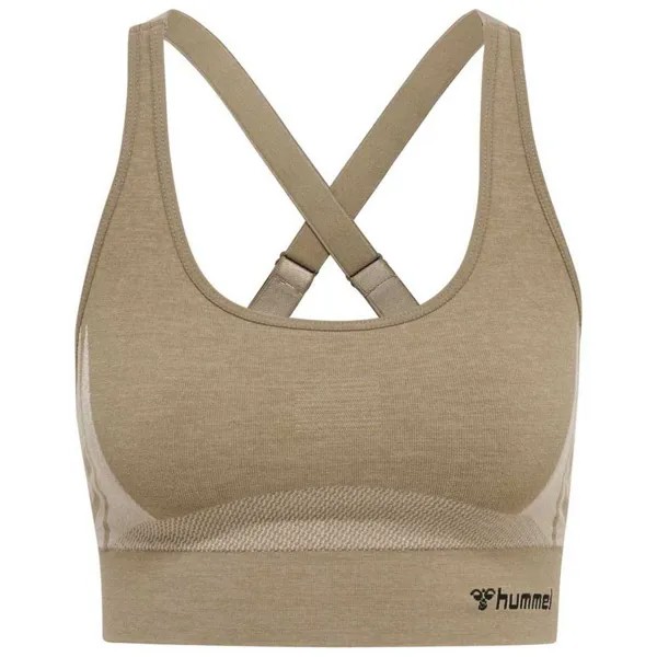 Бесшовный спортивный топ Hummel Cleaa, бежевый