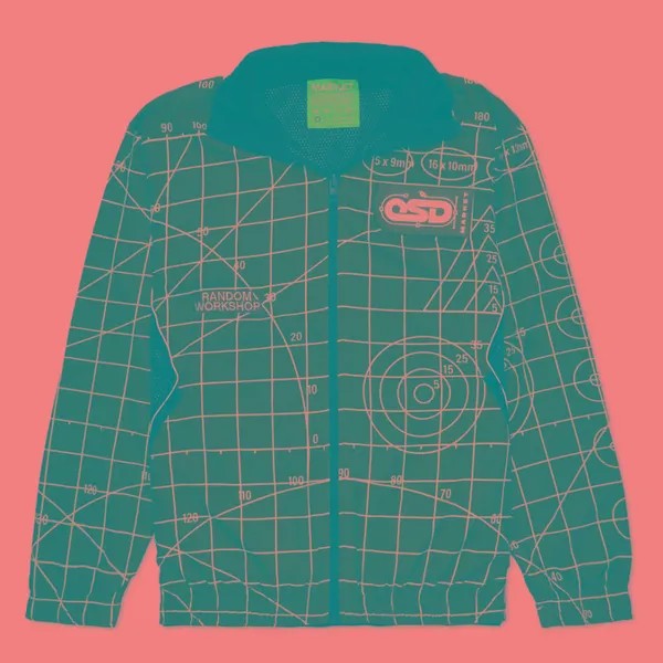 Мужская куртка ветровка MARKET Open Reversible Source Design Track зелёный, Размер XL