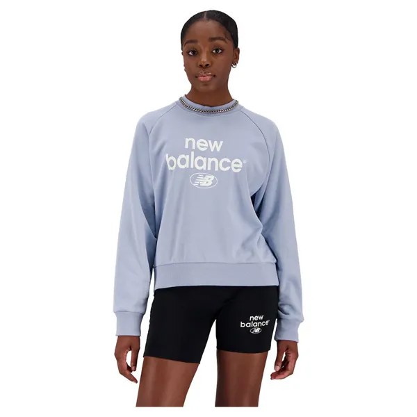 Толстовка New Balance Essentials Reimagined Brushed Back Fleece Crewneck, серый