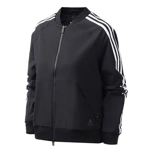Куртка воротник стойка спортивная куртка Adidas, черный