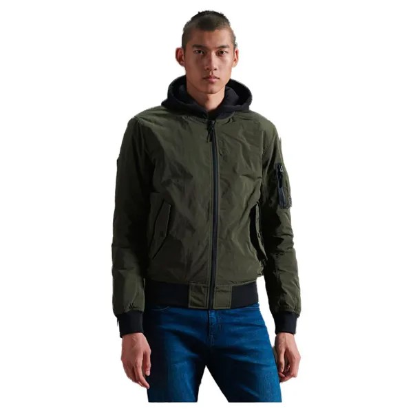 Куртка Superdry Military Flight Bomber, зеленый