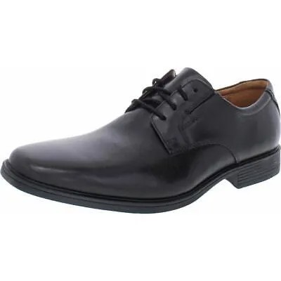 Мужские черные кожаные лоферы Clarks Tilden Plain II оксфорды 9 широкие (E) BHFO 3518