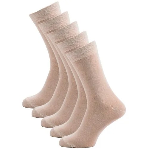 Носки Годовой запас носков, 5 пар, размер 27 (41-43), бежевый