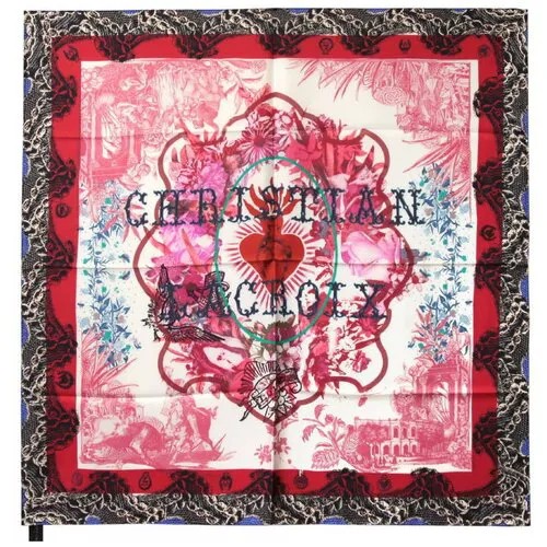 Платок Christian Lacroix, 90х90 см, красный