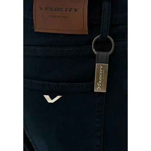 Джинсы Velocity, прямой силуэт, средняя посадка, стрейч, размер 31/32, синий