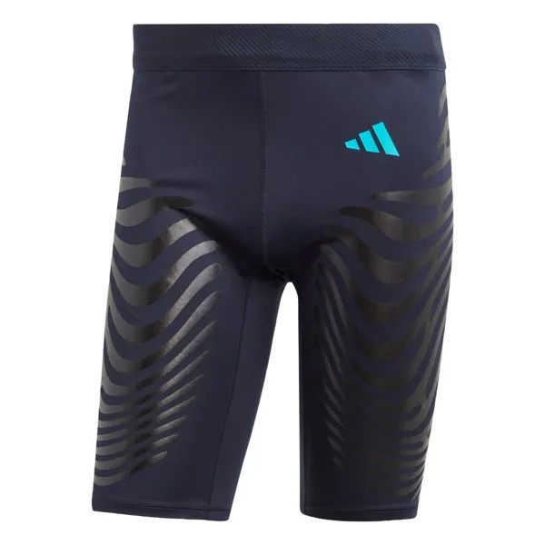 Узкие тренировочные брюки ADIDAS PERFORMANCE Adizero, голубой/темно-синий
