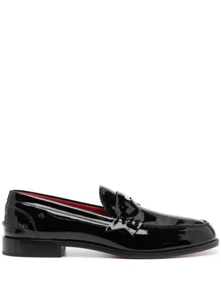 Лакированные пенни-лоферы Christian Louboutin, черный