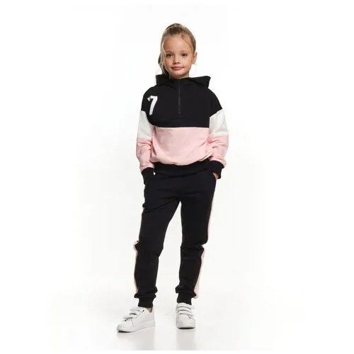 Спортивный костюм для девочки Mini Maxi, модель 7060, цвет розовый/черный, размер 146