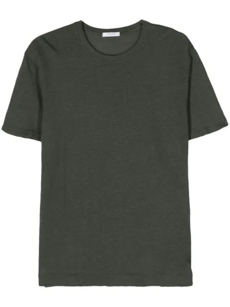 Boglioli linen jersey T-shirt, зеленый