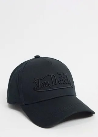 Черная кепка с логотипом Von Dutch-Черный