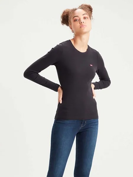 Лонгслив женский Levi's 69555-0014 черный XL