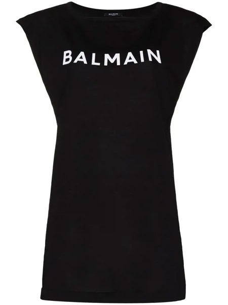 Balmain футболка с длинными рукавами и логотипом