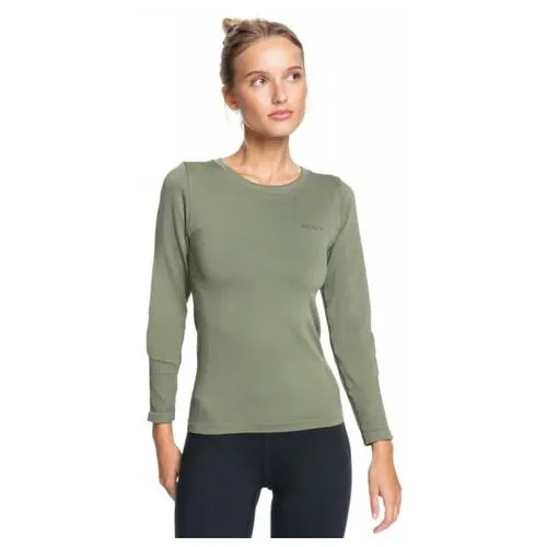 Спортивный Лонгслив Roxy Proud Of Being Deep Lichen Green, Цвет зеленый, Размер M/L