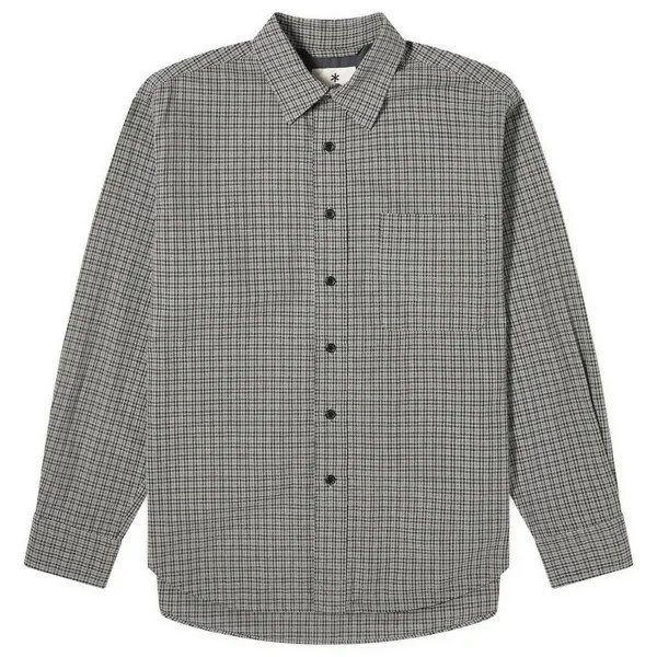 Рубашка Snow Peak Nigata Made Check Shirt, серый