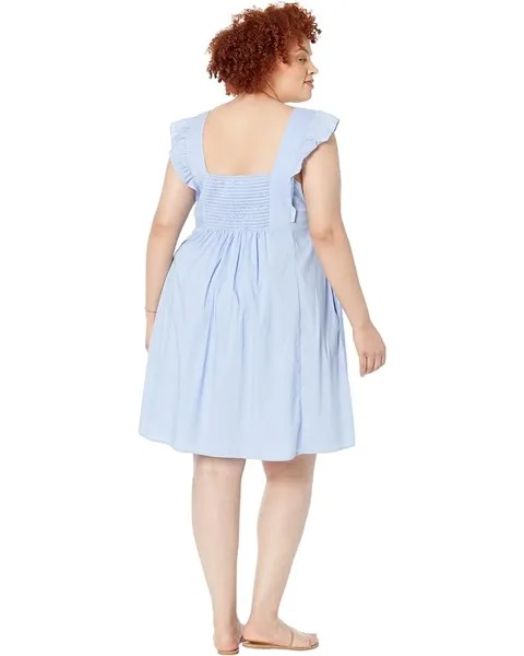 Платье Draper James Plus Size Embroidered Maddie Babydoll Dress, светло-синий