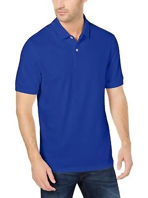 CLUBROOM Мужская синяя рубашка классического кроя из хлопка на пуговицах S