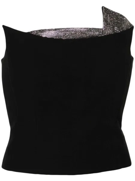 Roland Mouret топ со стразами, черный