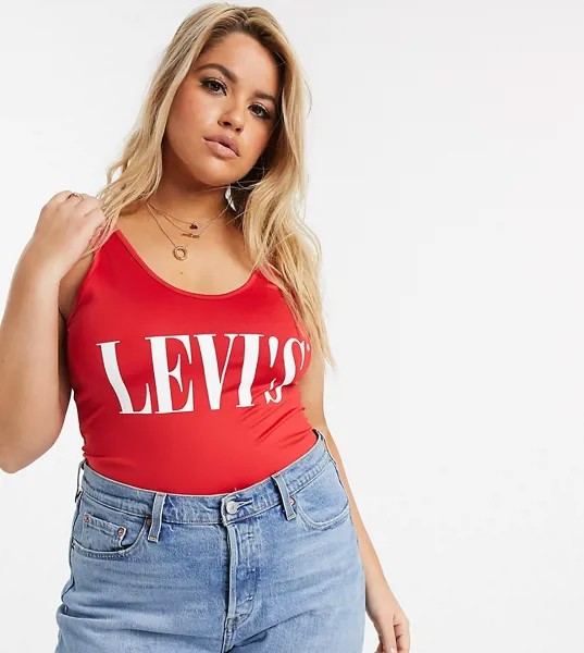 Боди с логотипом Levi's Plus-Красный
