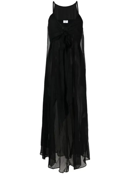 Filippa K semi-sheer silk slip dress, черный