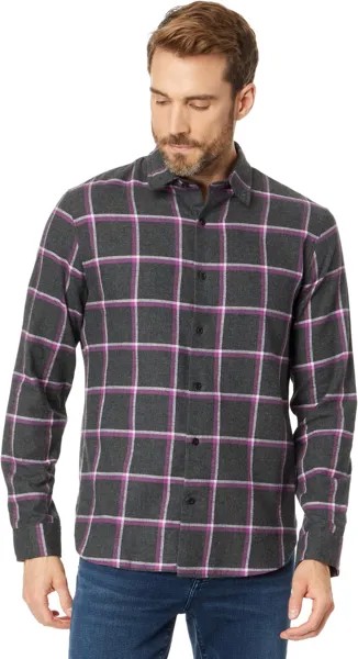 Рубашка Vince Skipton Plaid Long Sleeve, цвет Heather Black/Purple Stone