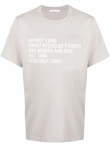 Helmut Lang футболка с круглым вырезом и логотипом