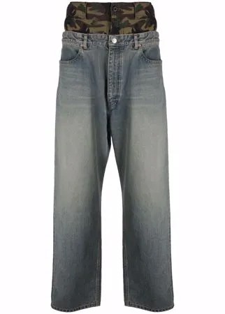 Balenciaga многослойные джинсы широкого кроя