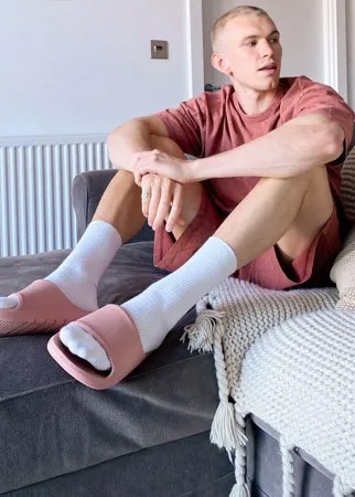 Розовые шлепанцы ASOS DESIGN-Розовый