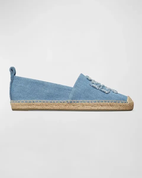 Джинсовые эспадрильи Double T Tory Burch, цвет Denim