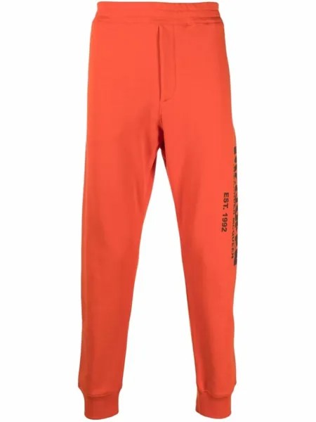 Alexander McQueen спортивные брюки с логотипом, оранжевый