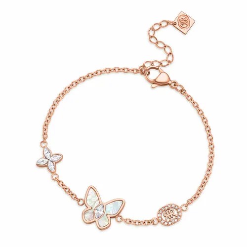 Браслет-цепочка Cerruti 1881 MARIPOSA.2, кристалл, перламутр, 1 шт., размер M, золотой