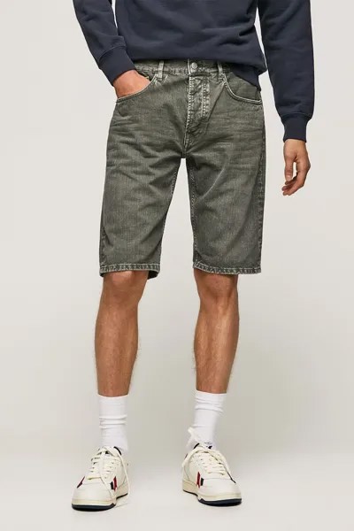 Укороченные джинсы со средней посадкой Pepe Jeans London, серый